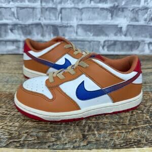 Nike Dunk Low Retro Hot Curry Game Royal DH9761-101 TD Toddler Size 10C